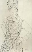 Egon Schiele Portrait of Edith Schiele Standing oil painting artist